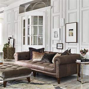 Luisa Shallow Two Seater Sofa Leather
